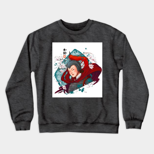 Mu Lan Crewneck Sweatshirt by Cheese_Wen Art